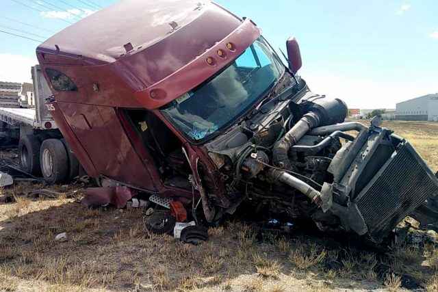 Trailer que provocó el accidente