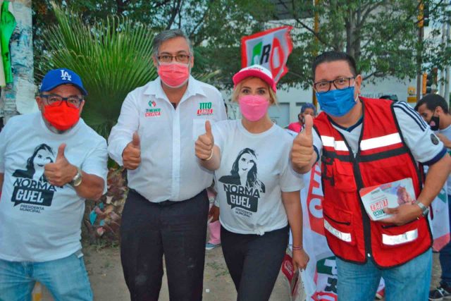 La candidata del PRI a la Alcaldía capitalina, Norma Guel, durante un evento de campaña.