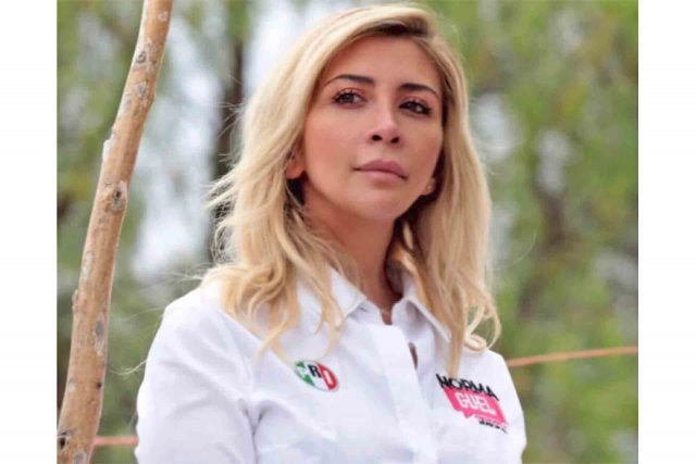 La candidata del PRI a la Presidencia Municipal de Aguascalientes, Norma Guel Saldívar.
