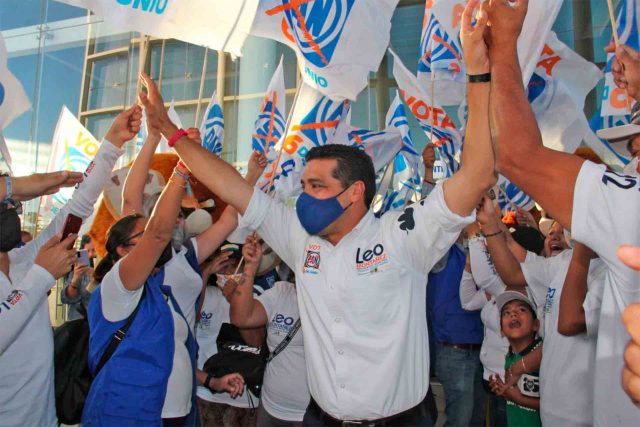 El candidato de la coalición ‘Por Aguascalientes’, Leo Montañez.