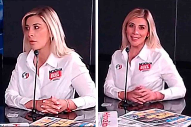La candidata por el PRI a la Alcaldía de la capital del Estado, Norma Guel, durante su entrevista en INFOLÍNEA.