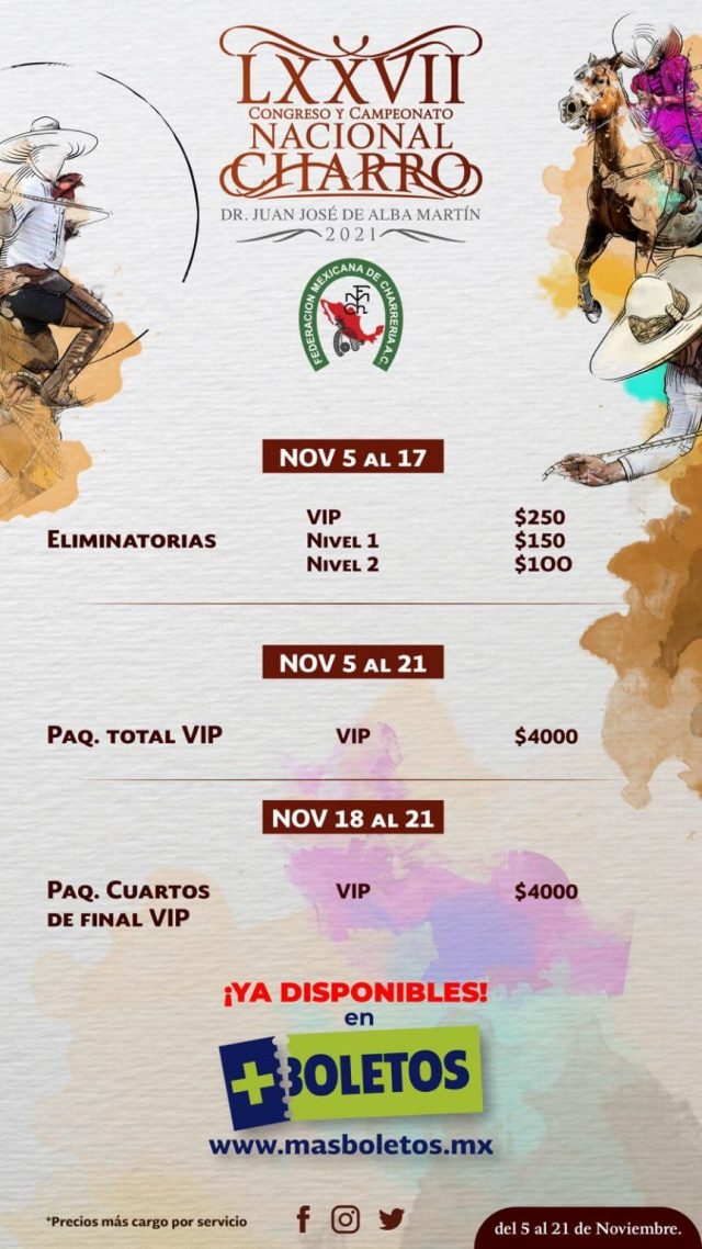 Aguascalientes Congreso Nacional Charro Costo Boletos