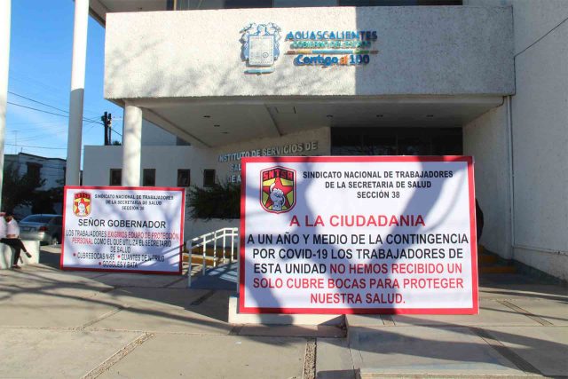Aguascalientes Sector Salud Manifestación