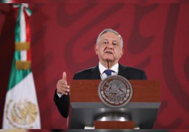 Andrés Manuel López Obrador durante su conferencia de prensa.