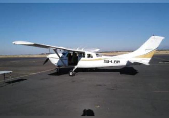 La aeronave era tipo Cessna 206 color blanco.