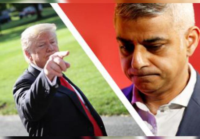 Donald Trump llamó perdedor al acalde de Londres, Sadiq Khan.