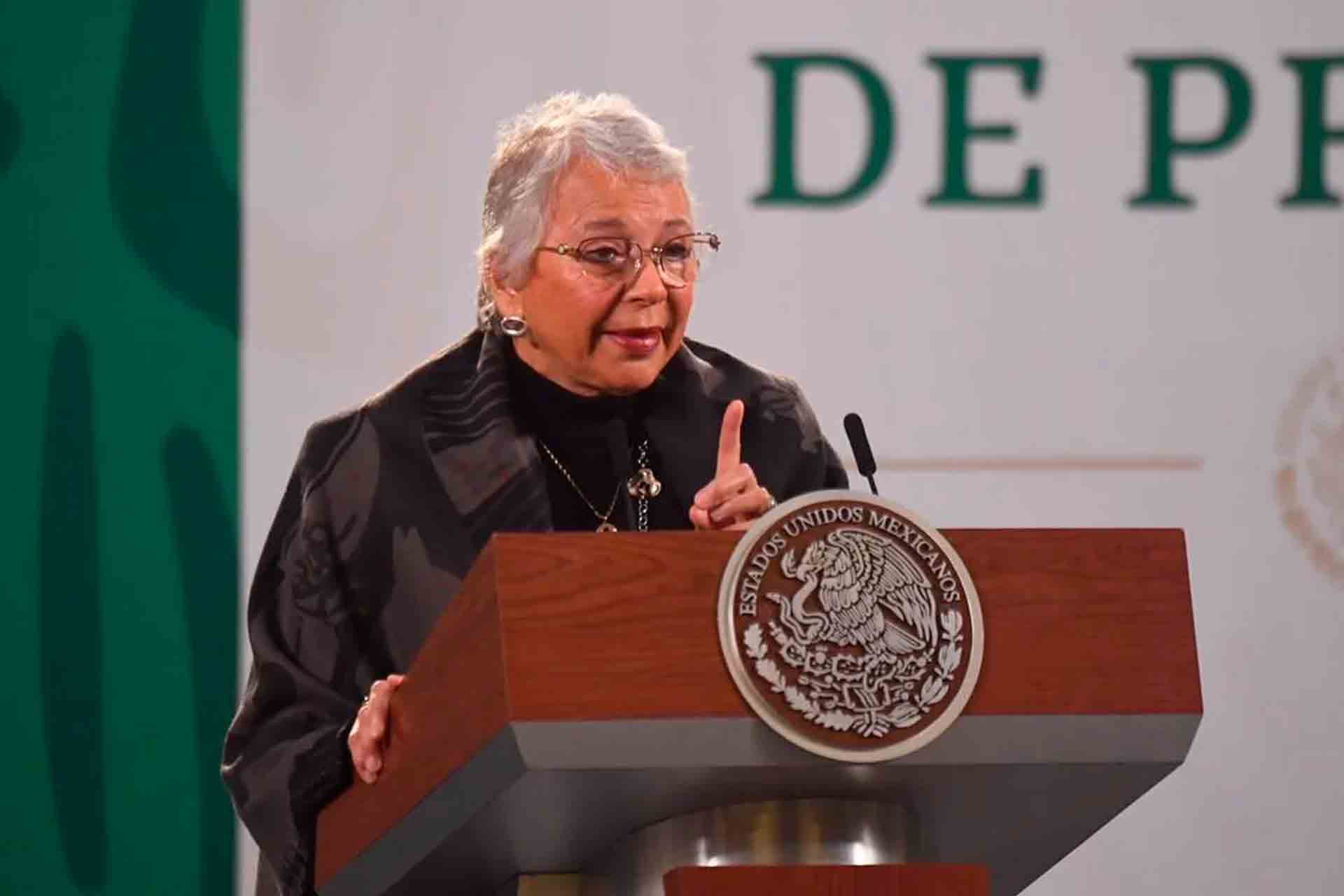 La titular de la Secretaría de Gobernación (Segob) Olga Sánchez Cordero