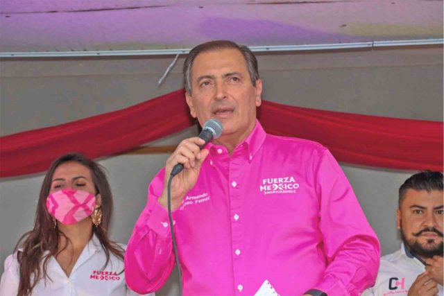 El candidato de Fuerza por México a la Presidencia Municipal de Aguascalientes, Luis Armando Reynoso Femat.