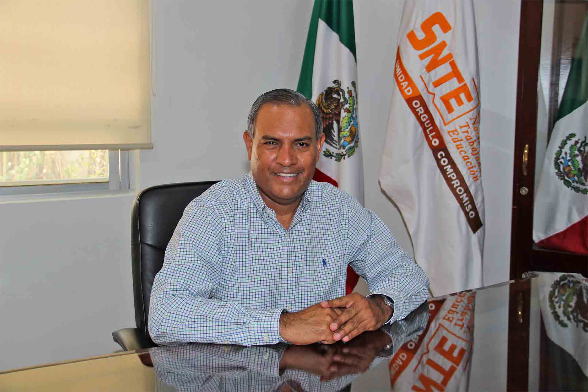 Ramón García Alvizo, dirigente de la Sección 1 del SNTE.