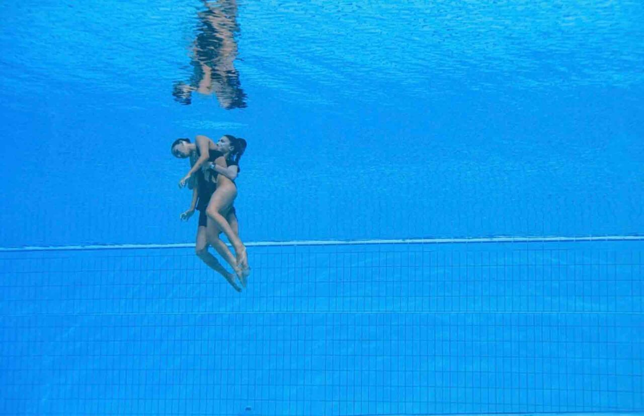 Mundial de Natación Budapest Rescate Nadadora