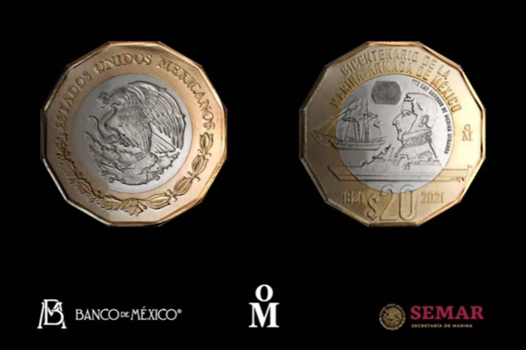 Veinte monedas conmemorativas de 20 pesos