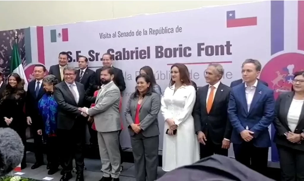 Senado recibe al presidente de Chile, Gabriel Boric