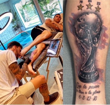 El nuevo tatuaje del Dibu Martínez tras el triunfo de la Copa del Mundo