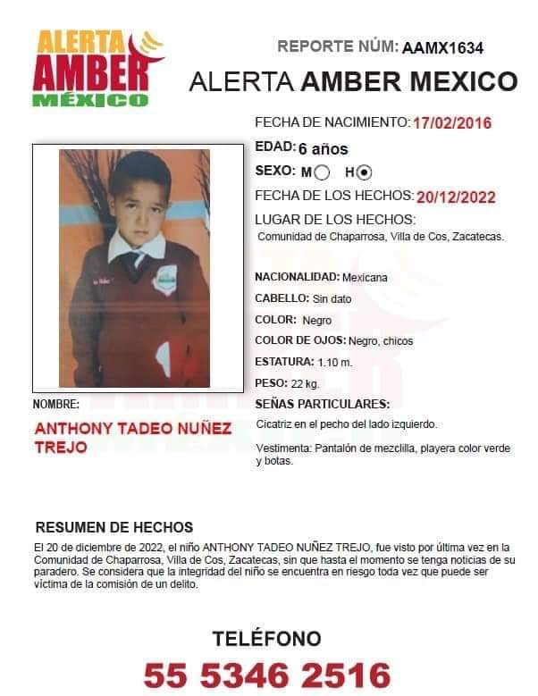 Lo que sucedió con el niño Tadeo en Zacatecas