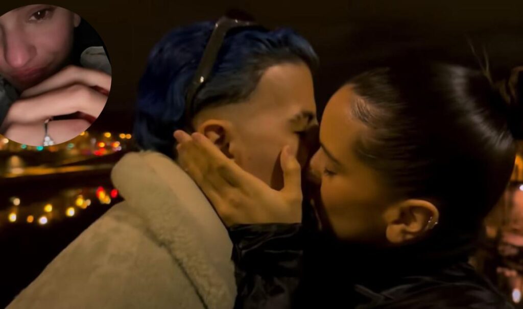 Rosalía y Rauw Alejandro anuncian su compromiso al final de su vídeo “Beso”