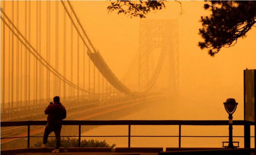 Reportan la peor calidad del aire en Nueva York desde los años 80