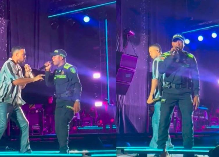 Romeo Santos sube a policía a cantar en concierto y causa revuelo en Medellín