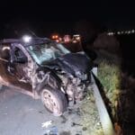 Conductor resulta prensado tras aparatoso accidente en la 45 Norte