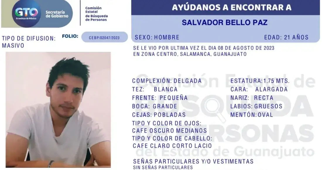 salvador bello paz estudiante desaparecido 1