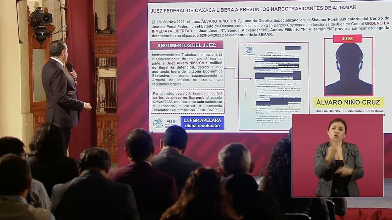 sspc exhibe a juez alvaro nino de oaxaca que libero a traficantes de droga