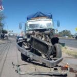 Chofer de camioneta murió embestido y arrastrado por un torton en la 45 norte