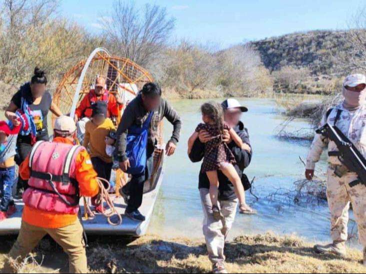 INM rescata a 74 migrantes en el Río Bravo; tres personas fallecieron