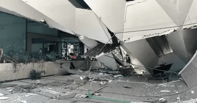 Colapsa estructura del hotel Expo Plaza en Jalisco