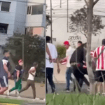 Aficionados de las Chivas pelean en Periférico Sur