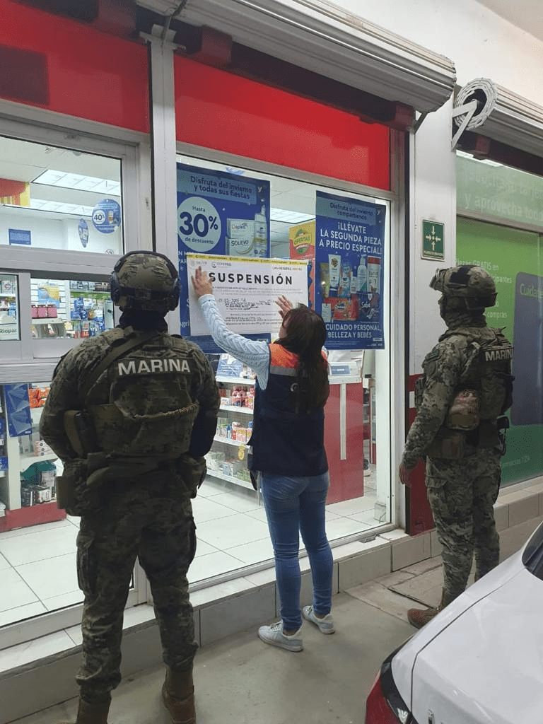 Semar y Cofepris suspenden 18 farmacias en Baja California Sur