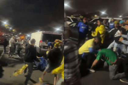 Aficionados de América y Cruz Azul protagonizan campal en EU