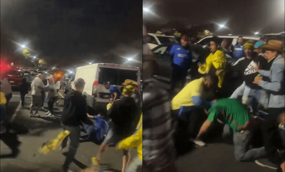 Aficionados de América y Cruz Azul protagonizan campal en EU