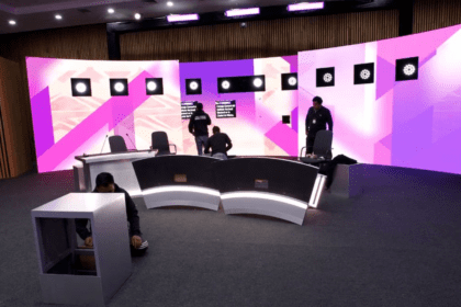 Así es el set del primer debate presidencial en sede del INE