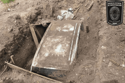 Encuentran carro enterrado durante operativo en Chihuahua