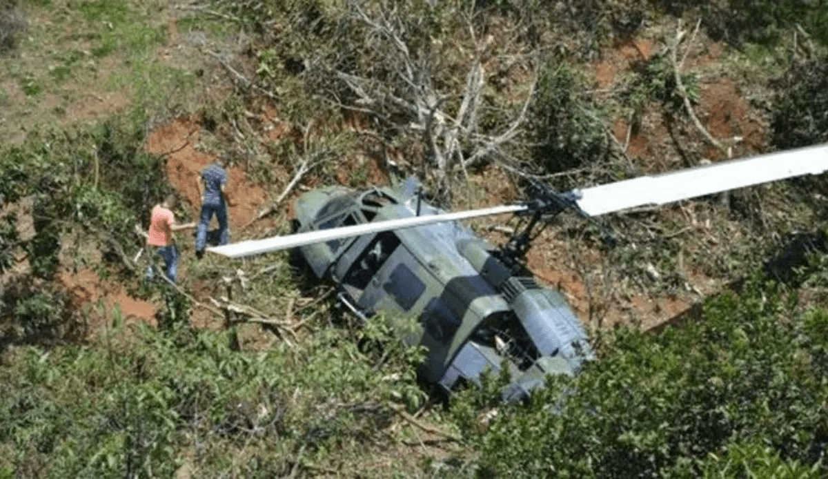 Un helicóptero militar se accidenta en la Amazonía de Ecuador con ocho personas a bordo