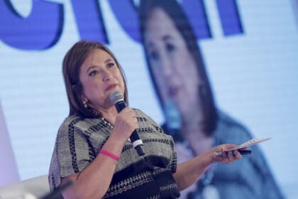 La candidata presidencial de la oposición Xóchitl Gálvez. Foto de EFE/ Isaac Esquivel.