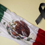 black mourning ribbon with mexican flag 1