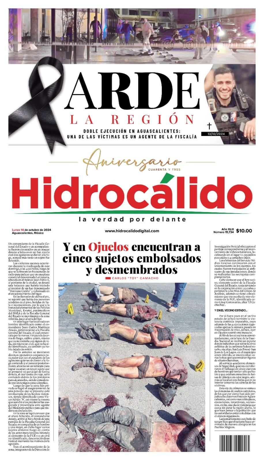 Portada Hidrocalido 14 Octubre