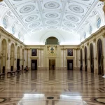 interior national art museum bucharest romania golden details marble painting 1