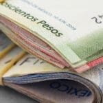 mexican banknotes arrangement