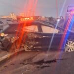 Automovilista resulta lesionado tras volcadura en el fraccionamiento Casa Blanca. Foto: Hidrocalidodigital / SSPM.