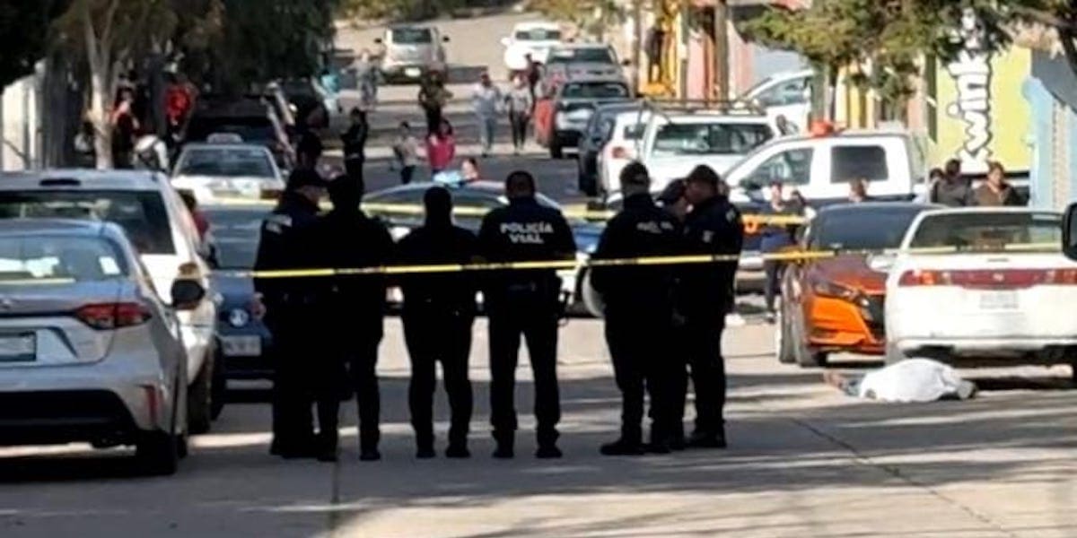 El ciclista muerto en el Fraccionamiento Pintores Mexicanos. Foto: Hidrocalidodigital.