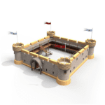 Animación digital de un castillo