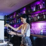 bartender with tattoo