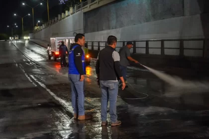 Se llevaron a cabo tareas de pintura vial y limpieza profunda