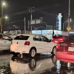 El agua estuvo acompañada de fuertes descargas eléctricas