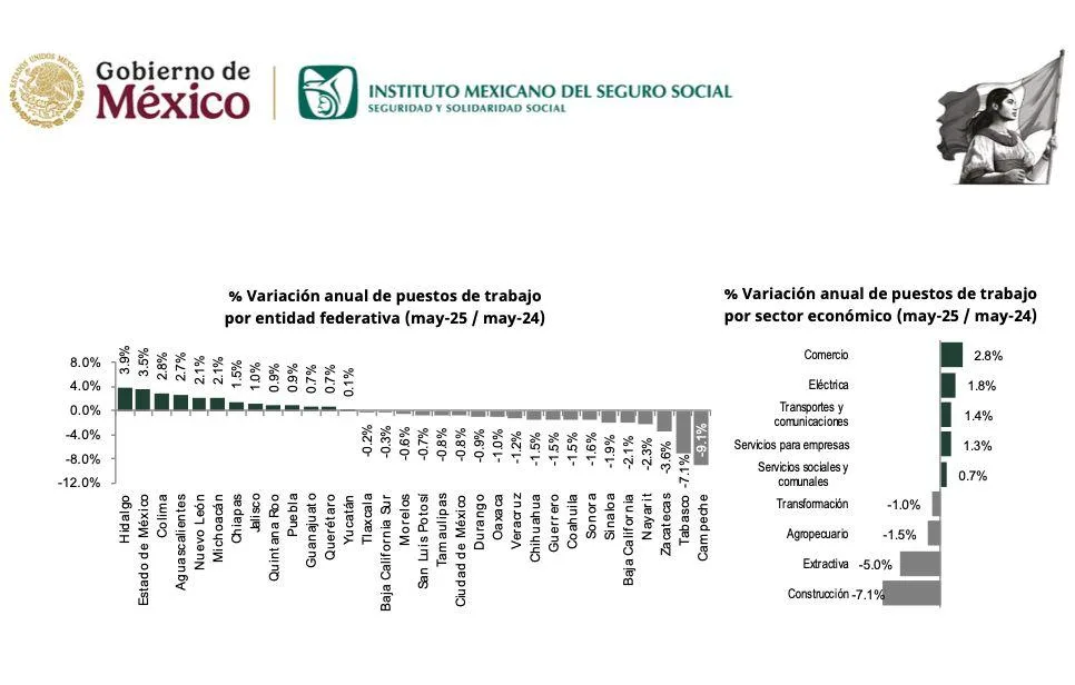13 estados perdieron puestos de trabajo y el país perdió más de 45 mil plazas.