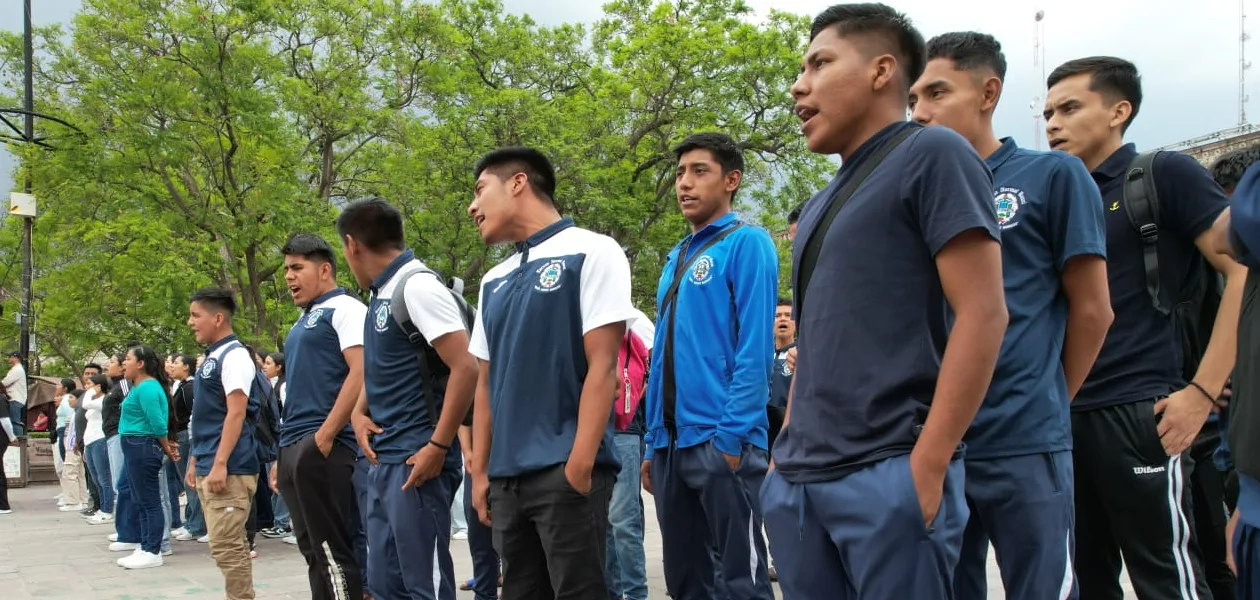 Conmemoraron la represión de 2017, normalistas de siete escuelas del país, en apoyo a las estudiantes de Cañada