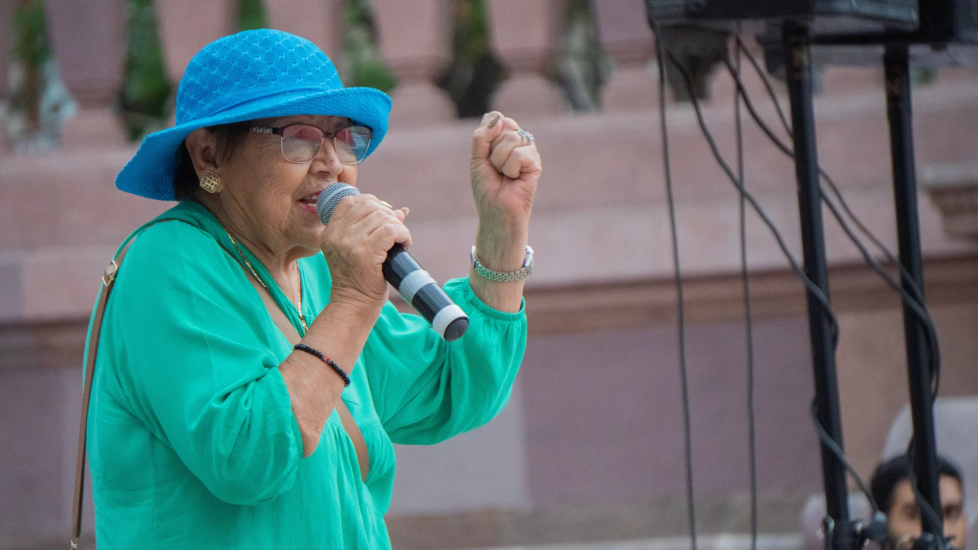 Maria de Jesus Rangel exnormalista y activista social se hizo presente en apoyo a normalistas HD