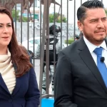 La gobernadora Tere Jiménez y Manuel Alonso García, titular de la Fiscalía General Estatal.