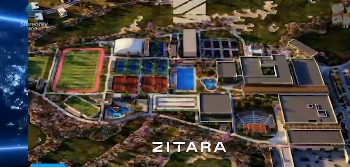 Vista panoramica de como lucira el club deportivo de Zitara